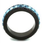 TK1867 - IP Black(Ion Plating) Stainless Steel Ring with Top Grade - Image 3