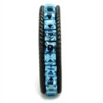 TK1867 - IP Black(Ion Plating) Stainless Steel Ring with Top Grade - Image 4