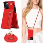 Slim Zipper Wallet Back Case for iPhone With Crossbody Strap - Image 2